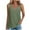 Army Green, variant on pstuiky Women Tank Tops, Women Solid Color Hollow Button Round Neck Casual Tank Top Stylish Summer Fashion Sleeveless Shirt for Women Lightweight and Comfortable Army Green L