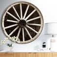 thumbnail image 2 of DesignArt Sepia Country Wagon Wheel Clock Large Wall Clock, 2 of 2