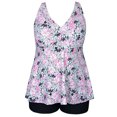 thumbnail image 1 of HAWEE Womens Plus Size Tankini Swimsuits with Shorts Two Piece Bathing Suit Floral Printed Swimwear, 1 of 4