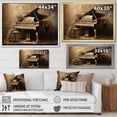 thumbnail image 4 of Designart "Nostalgia Of Vintage Piano Keys" Music Floater Framed Wall Art Living Room, 4 of 5