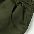 thumbnail image 6 of Iugvhana Cargo Pants for Men Elastic Waist Drawstring Multi Pockets Work Pants Casual Comfortable Vintage Relaxed Fit Workwear Trousers Dark Green XXL, 6 of 7