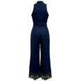 thumbnail image 3 of XinghaiYIDE Green Jumpsuit Women Halter Sleeveless Belted Wide Leg Lace One Piece Outfit with Pockets Casual Summer Romper, 3 of 6