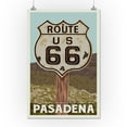 thumbnail image 3 of Pasadena, California, Route 66, Letterpress (16x24 Giclee Gallery Art Print, Vivid Textured Wall Decor), 3 of 3
