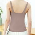 thumbnail image 5 of Brown Tshirts for Womens Soft Tank Top Vest with In Bra Sleeveless Comfy Stretch Yoga Gym Tops Workout Tank Tops Womens Tank Tops, 5 of 5