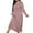Pink, variant on WMTBSRSW Plus Size Nightgowns for Women Soft Long Sleeve Nightgown Plaid Long Sleep Dress Crewneck Nightdress Nighties