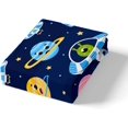 thumbnail image 5 of Sábana Ajustable Twin Size Cartoon Rocket Planet Print juego de cama 2pcs para niños, 5 of 5