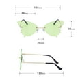thumbnail image 4 of Única mariposa Gafas de terre Mujeres Sin montura Rhinestones Gafas Gafas Gafas de terre para mujeres niñas libre Playa , Verde Macarena Gafas de sol de mujer, 4 of 6