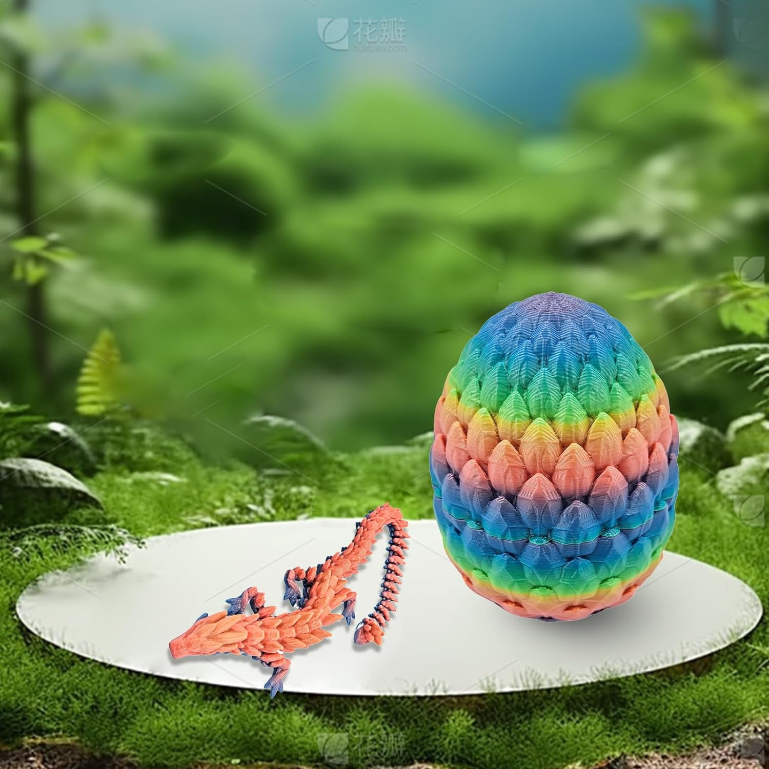 Home Office Desk Decor3D Printed Dragon Egg Crystal 3D Dragon Fidget Toys for Adult Articulated Dragon Egg Surprise Dragon Gifts