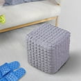 thumbnail image 4 of 10""~13"" Ottoman Slipcover Comfortable Foot Rest Stool Covers for Dining Room Light Gray, 4 of 8
