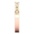 thumbnail image 4 of 0.84 ct Brilliant Princess Cut Natural Morganite 18K Rose Gold Stackable Band SZ 5.5, 4 of 6