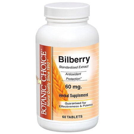 Botanic Choice Bilberry Extract 60 mg Herbal Supplement
