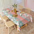 thumbnail image 4 of Pink Pioneer Flower Striped Pattern Rectangle Tablecloth 60"x120",Waterproof Polyester Rectangle Table Cloth, Wipeable Spillproof Polyester Tablecloth for Dining, Camping, Indoor and Outdoor, 4 of 6