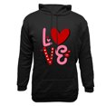 thumbnail image 4 of Yiliang Men's Valentine's Day Printed Casual Hooded Long Sleeved Sweatshirt,Black,M, 4 of 4