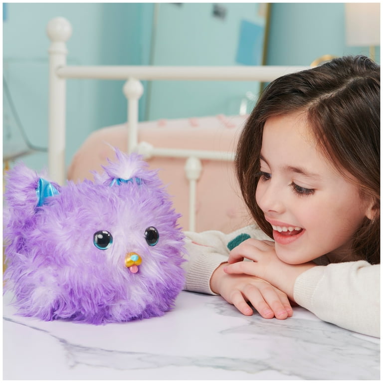 What the Fluff, Purr 'n Fluff, animal interactif surprise à découvrir avec  plus de 100 effets sonores et réactions, jouets pour les filles à partir de  5 ans 