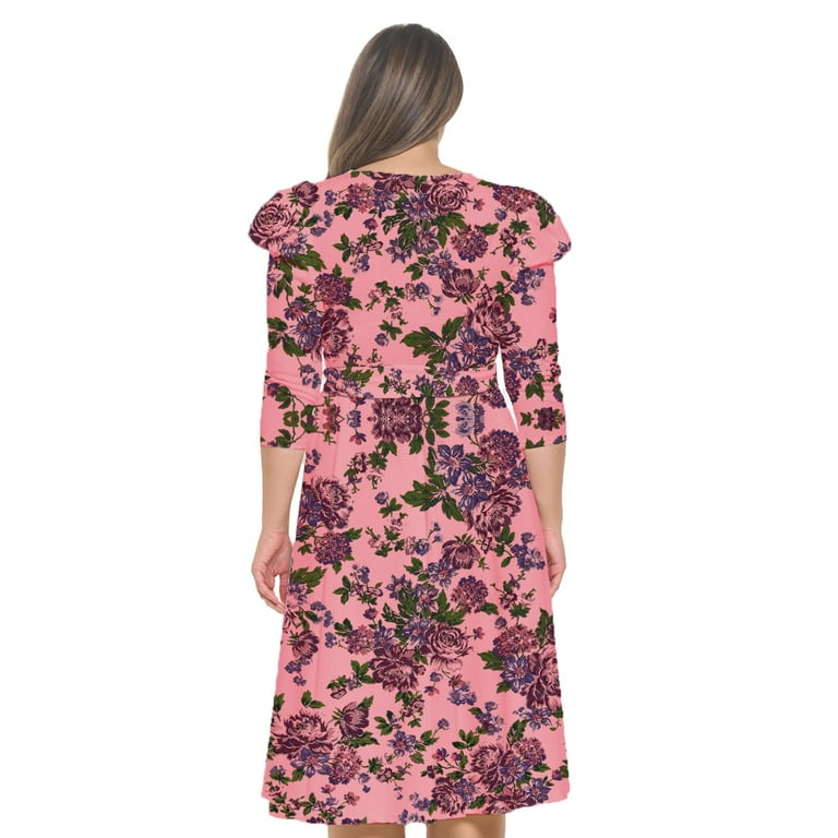 knee length dresses for ladies Rose Garden Tied Shoulder Maxi Dress Blush M