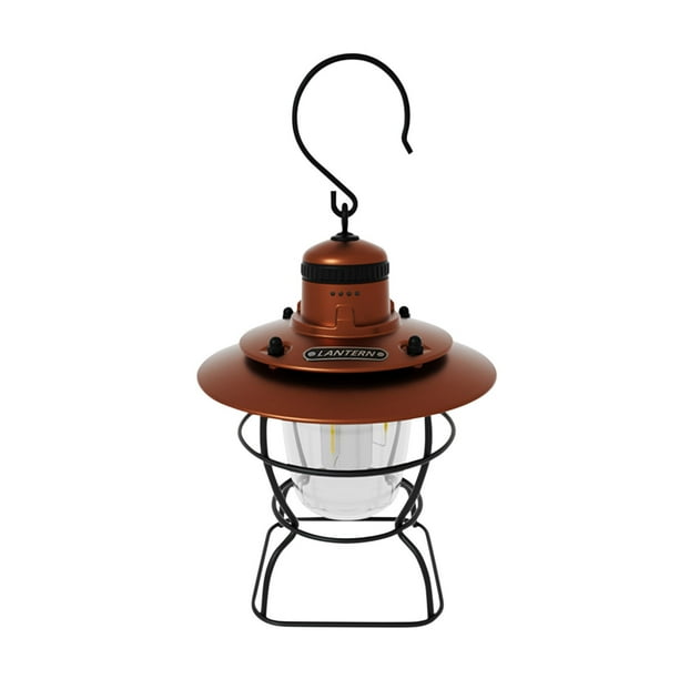 Fiudx Lámpara Retro, Linterna Portátil para Acampar, Luz Led Regulable, Equipo de Aventura Al Aire Libre, Compañero de Viaje Familiar, Diseño Vintage, Clasificación de Impermeabilidad Ipx4