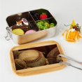 thumbnail image 3 of GZHJMY 304 Stainless Steel Lunch Box Bamboo Lid, Baseball Played with The Ball Lunch Containers for Adults Leakproof, 8×10*3 Inch, 3 of 7