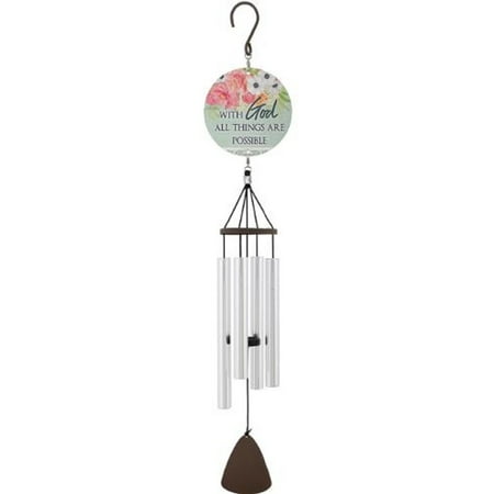 All Things Are Possible Wind Chime Outdoor Garden Windchimes 27 Inches New