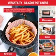 thumbnail image 3 of Lot de 2 Doublures en Silicone pour Friteuse à Air Chaud de 3 à 5 QT, Panier en Silicone pour Friteuse à Air, Remplacement du Papier Parchemin Inflammable, Plateau de Cuisson Réutilisable Accessoires de Four, Rose+gris, 3 of 7