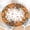Autumn-pumpkin Leaf, variant on Christmas Gingerbread Man Round Fitted Tablecloth with Elastic Edge,Water-Resistant Wipeable Winter Xmas Ginger bread Table Cover for 40-44" Stretch Table Cloth for Dinner Indoor Outdoor Party