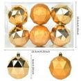 thumbnail image 3 of 6pc Christmas Ball Ornaments,3.15inch Diamond-shaped Christmas Balls Ornaments Set for Tree,Shatterproof Xmas Tree Decoration,Painting & Glittering Hanging Ball Baubles, 3 of 8