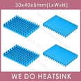 thumbnail image 1 of 30*40*5mm Without or With Thermal Pad Aluminum Heatsink Cooler Radiator Cooling For Raspberry Pi 4 Model B CPU Sky Blue Without Pad 5pcs, 1 of 6