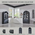 thumbnail image 3 of SinCiDo Arched Kitchen Pantry Storage Cabinet, 71" Tall Wood Pantry Shelves with 2 Doors & 2 Large Drawers for Dining Room Living Room, 3 of 7
