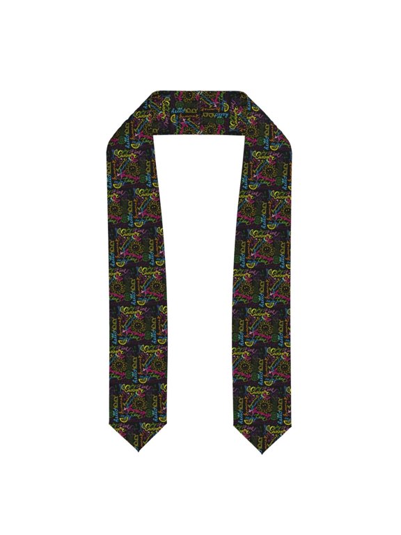 Xecao Color Summer Print Graduation Shawl Stole Honor Stole Adult 72" Academic Commencements