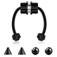 thumbnail image 3 of xinxixnxx Magnetic Fake Septum Nose Rings Hoop Horseshoe for Women Xiangbala 5 Mix, 3 of 7