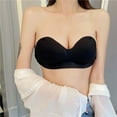 thumbnail image 3 of Kureaily Women Tube Top Wrap Chest Strapless Chest Pad Massage No Steel Ring Bra Womens Deep V Bras, 3 of 5