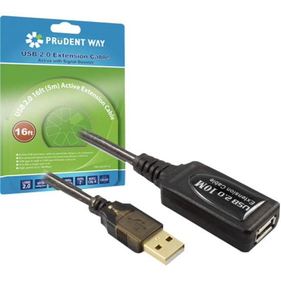 Prudent Way PWI-USB-EXT-16 16 Ft. USB 2.0 Extension Cable