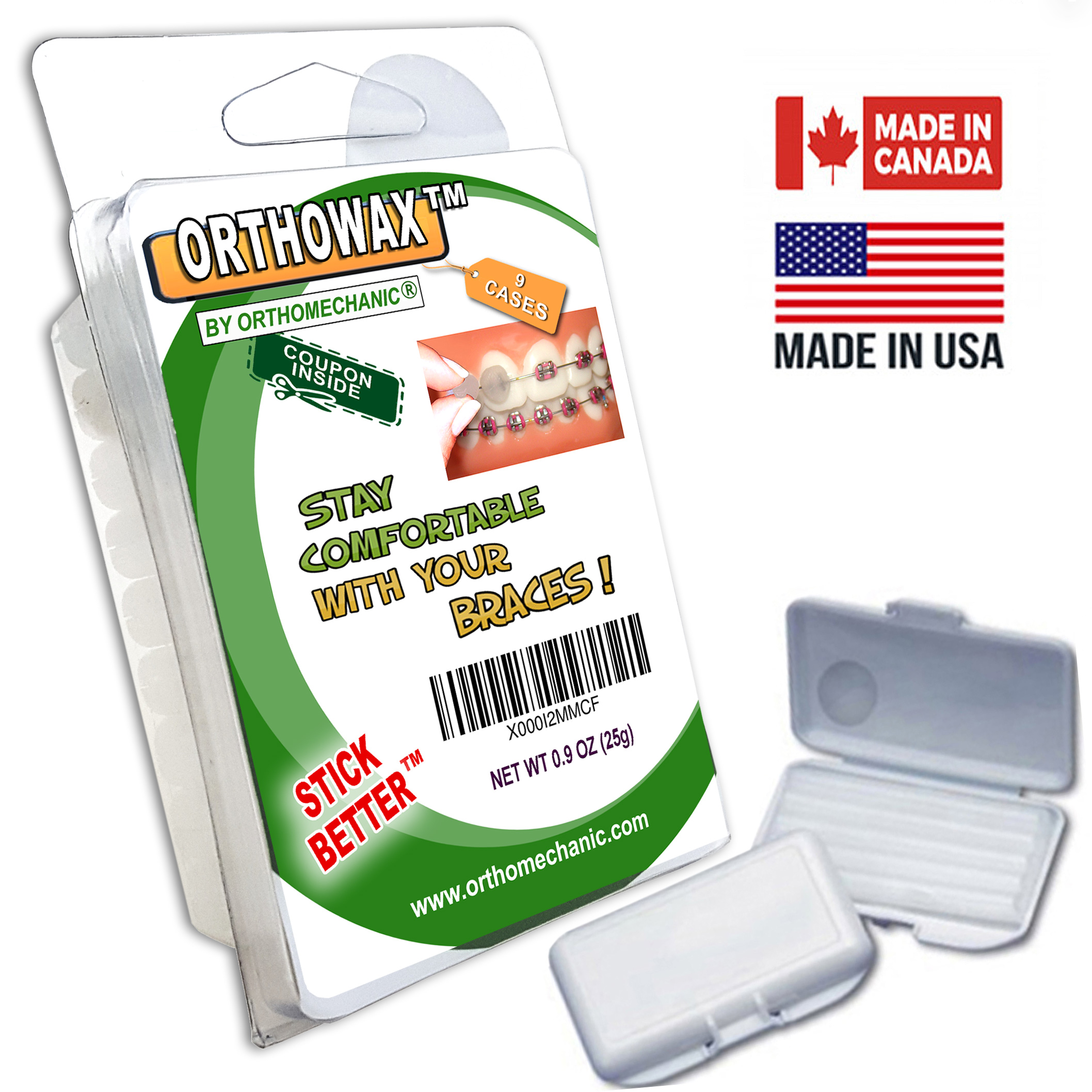 Pk of 9 Genuine Orthodontic Wax For Braces Stick Better Than