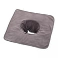 thumbnail image 1 of 4xSalon Mesa Toalla Cubrecama Cara Almohada Toalla Con Agujero Para El Cuidado De La Piel Gris, 1 of 8