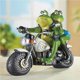 thumbnail image 2 of Pareja De Ranas Adorno Resina Colorido Interesante Rana Divertida Montar En Moto Ver Teléfono Estatuilla Estatua Para La Decoración Del Jardín De La Oficina En El Hogar Vogacara HA021827-00, 2 of 7