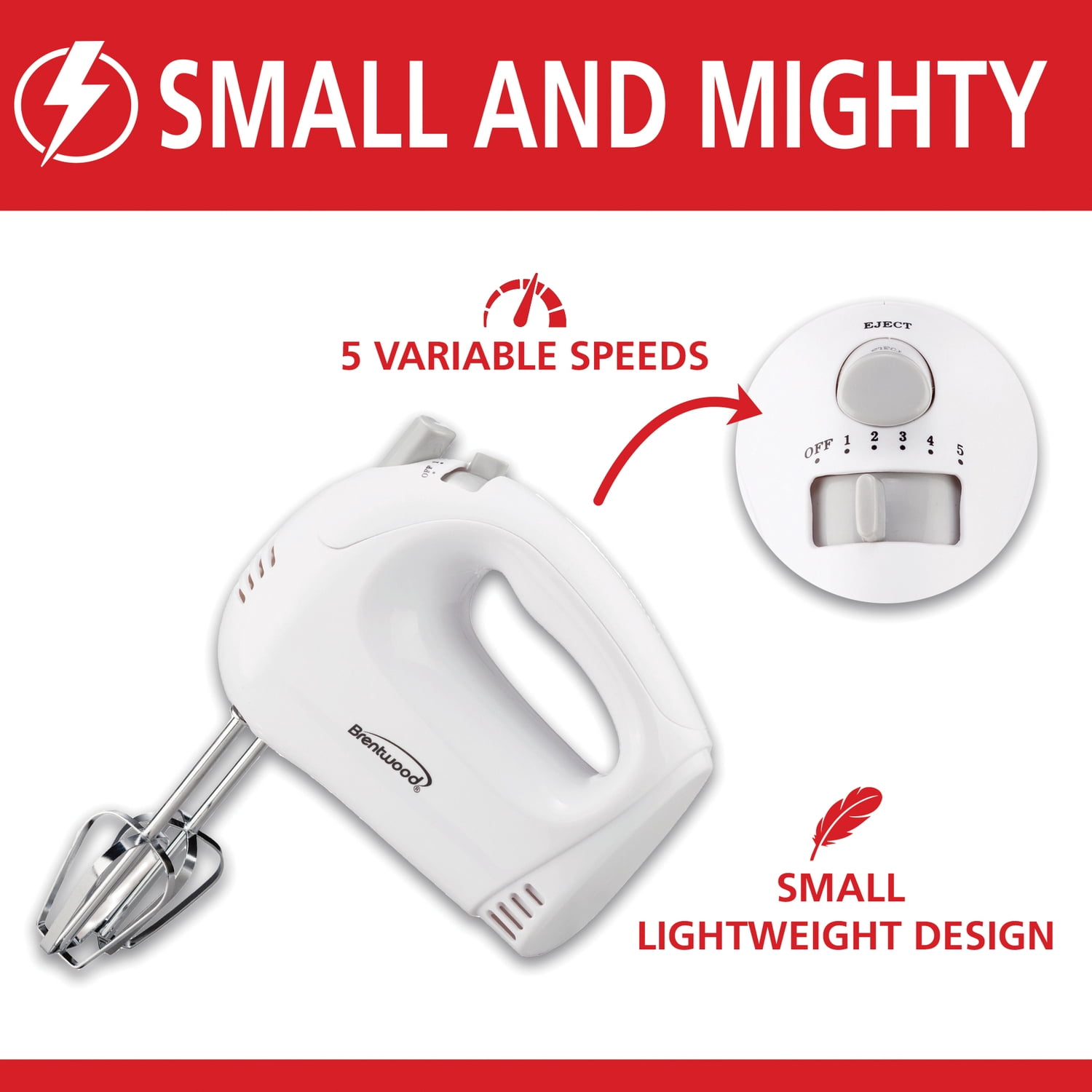 Brentwood 150-Watt 5-Speed Hand Mixer