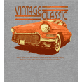 thumbnail image 2 of Car Fanatic Orange Vintage Car Crew Neck Short Sleeve Adult T-shirt-Medium-Heather Gray, 2 of 3