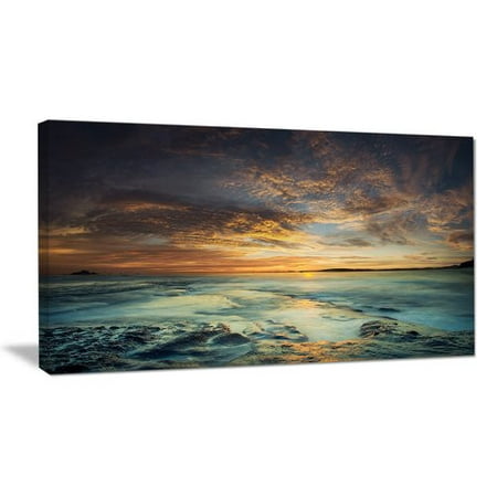Design Art The Tanah Lot Temple in Bali Island Modern Beach Photographic Print on Wrapped (Best Beaches In Bali Map)