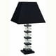 Ore International 31133 26 Lampe de Table en Cristal Solide - Noir et Clair – image 1 sur 1