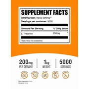 BulkSupplements L-Theanine Powder - Amino Acid Supplement, Theanine Supplement - Unflavored, 200mg per Serving, 1kg (2.2 lbs)
