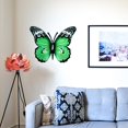 thumbnail image 4 of Escultura colgante de mariposa, arte decorativo, adorno vivo antioxidante, decoración de pared de metal para salón de hotel, jardín de bodas, interior Verde, 4 of 8