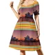 thumbnail image 2 of Palm Springs California Vestido de manga corta vestidos para ocasiones oficiales vestidos de cumpleaños para mujeres vestido de verano mujer, 2 of 8