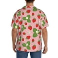 thumbnail image 3 of Rateoe Strawberries Pattern Men's Short Sleeve Classic Shirt, Casual Short-Sleeved Shirt, Lightweight Summer Shirt, Cuban Collar Shirt,Button-Front Shirt-XX-Large, 3 of 5