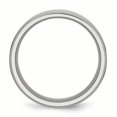 thumbnail image 2 of Stainless Steel 8mm Ridged Edge Ring Man Wedding Classic Flat W/edge  For Dad Mens  For Him, 2 of 10