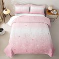 thumbnail image 2 of jejeloiu Pink Sparkling Star Pattern Twin Quilt Set Kids,Dreamy Princess Style Twin Coverlet Set For Girls,2-Piece, 2 of 7