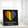 thumbnail image 5 of JennyGems Everyone Deserves a Love Story, Rainbow Flag Decorations, Gay Pride Sign, Rainbow Pride Decorations, Gay and Lesbian LGBT Gifts, 5.5x5.5 Inch Wood Sign, LGBTQ Pride Gifts, 5 of 9