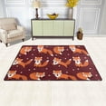 thumbnail image 3 of SKYSONIC Lightweight Soft Area Rugs Happy Foxes White Dots Floor Mat Doormat for for Rooms Entrance Hardwood Floor Living Room Nursery Rugs, 31x20 inch, 3 of 6