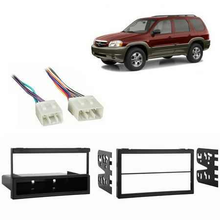 - Fits Mazda Tribute 2001 Multi DIN Aftermarket Harness Radio Install Dash Kit
