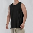thumbnail image 2 of Wyobmus Men's Workout Tank Top Bodybuilding Muscle Shirts Solid Loose Fit Sleeveless Crewneck Undershirt M-3X Black, 2 of 6