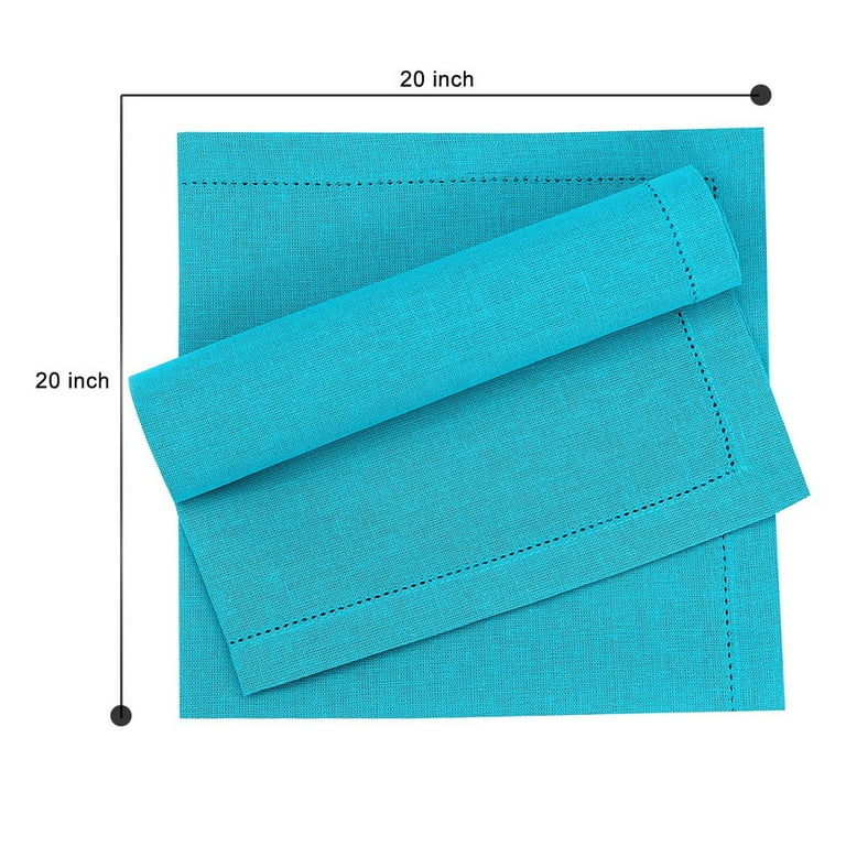 Snapklik.co : Ruvanti Preiu Linen Napkins Set Of 4-20x20 Inch, Classic Hestitch, Itered