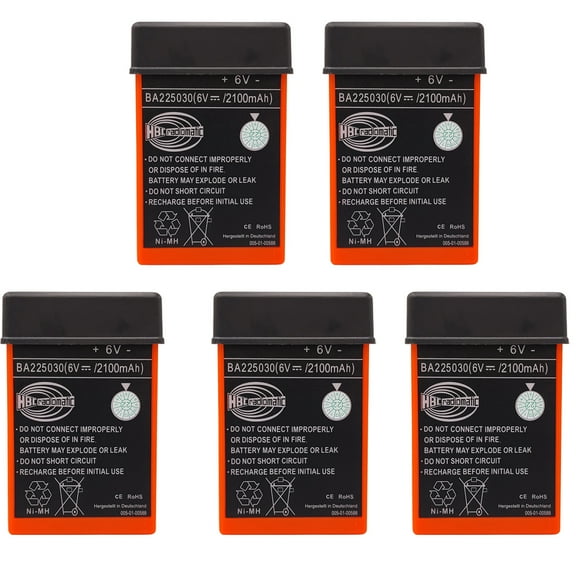 5 Pcs 6V 2100mAh BA225030 Ni-Mh Rechargeable Battery HBC Radiomatic Battery BA225030 for HBC Crane Remote Control Pump Truck Battery